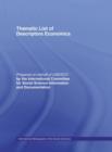 Thematic List of Descriptors: Economics - Book