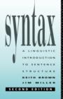 Syntax : A Linguistic Introduction to Sentence Structure - Book