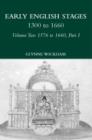 Part I - Early English Stages 1576-1600 - Book