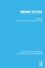 Henri Fayol : Critical Evaluations in Business and Management - Book
