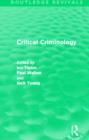 Critical Criminology (Routledge Revivals) - Book