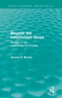 Beyond the Information Given (Routledge Revivals) - Book