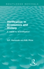 Verification in Economics and History (Routledge Revivals) : A sequel to 'scientifization' - Book