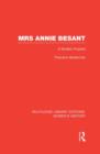 Mrs Annie Besant : A Modern Prophet - Book