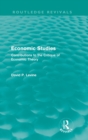 Economic Studies (Routledge Revivals) : Contributions to the Critique of Economic Theory - Book