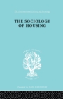 Sociology Of Housing   Ils 194 - Book
