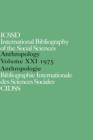 IBSS: Anthropology: 1975 Vol 21 - Book
