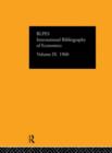 IBSS: Economics: 1960 Volume 9 - Book