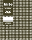 Elite Composition Notebook, Wide Ruled 8 x 10 Inch, Large 100 Sheet, Beige Cover - Book