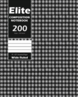 Elite Composition Notebook, Wide Ruled 8 x 10 Inch, Large 100 Sheet, BLack Cover - Book