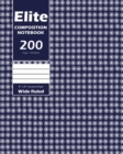 Elite Composition Notebook, Wide Ruled 8 x 10 Inch, Large 100 Sheet, Blue Cover - Book