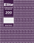 Elite Composition Notebook, Wide Ruled 8 x 10 Inch, Large 100 Sheet, Purple Cover - Book