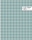 Checkered II Pattern Composition Notebook Wide Large 100 Sheet Olive Green Cover - Book