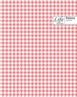 Checkered II Pattern Composition Notebook Wide Large 100 Sheet Pink Cover - Book
