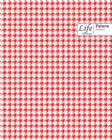 Checkered II Pattern Composition Notebook Wide Large 100 Sheet Red Cover - Book