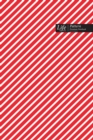 Striped Pattern Composition Notebook, Dotted Lines, Wide Ruled Medium Size 6 x 9 Inch (A5), 144 Sheets Red Cover - Book