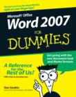 Word 2007 For Dummies - Book