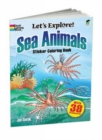 Sea Animals Sticker Coloring Book - Book