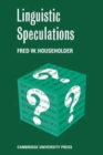 Linguistic Speculations - Book