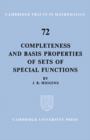 Completeness and Basis Properties of Sets of Special Functions - Book