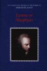 Lectures on Metaphysics - Book