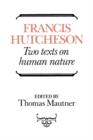 Hutcheson: Two Texts on Human Nature - Book