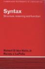 Syntax : Structure, Meaning, and Function - Book