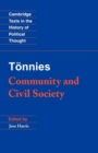 Tonnies: Community and Civil Society - Book