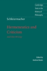 Schleiermacher: Hermeneutics and Criticism : And Other Writings - Book