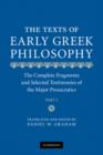 The Texts of Early Greek Philosophy : The Complete Fragments and Selected Testimonies of the Major Presocratics - Book