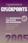 Cambridge Checkpoints VCE Information Processing and Management 2005 - Book