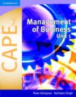 Management of Business for CAPE® Unit 1 - Book