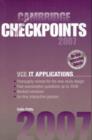 Cambridge Checkpoints VCE IT Applications 2007 - Book