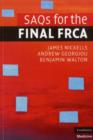 SAQs for the Final FRCA - Book