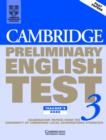 Cambridge Preliminary English Test 3 Teacher's Book : Examination Papers from the University of Cambridge Local Examinations Syndicate - Book