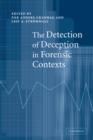 The Detection of Deception in Forensic Contexts - Book
