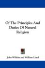 Of The Principles And Duties Of Natural Religion - Book