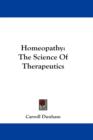 HOMEOPATHY: THE SCIENCE OF THERAPEUTICS - Book