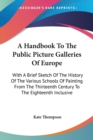 A HANDBOOK TO THE PUBLIC PICTURE GALLERI - Book