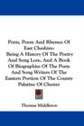 POETS, POEM AND RHYMES OF EAST CHESHIRE: - Book