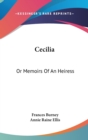 Cecilia : Or Memoirs Of An Heiress - Book