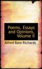 Poems, Essays and Opinions, Volume II - Book