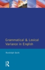 Grammatical and Lexical Variance in English - Book