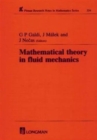 Mathematical Theory in Fluid Mechanics - Book