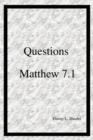 Questions Matthew 7.1 - Book