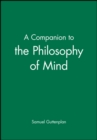 A Companion to the Philosophy of Mind - Book