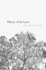 Theory of the Lyric - Book