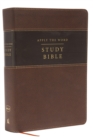 NKJV, Apply the Word Study Bible, Large Print, Leathersoft, Brown, Thumb Indexed, Red Letter Edition : Live in His Steps - Book