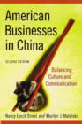 American Businesses in China : Balancing Culture and Communication - Book