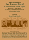 Some Descendants of Rev. Leonard Metcalf of Tatterford Parish, Norfolk, England - Book